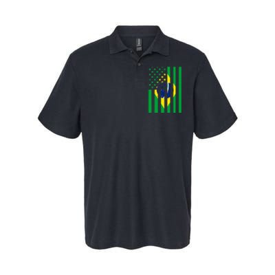 Brazil American USA Flag Brazilian Pride Softstyle Adult Sport Polo