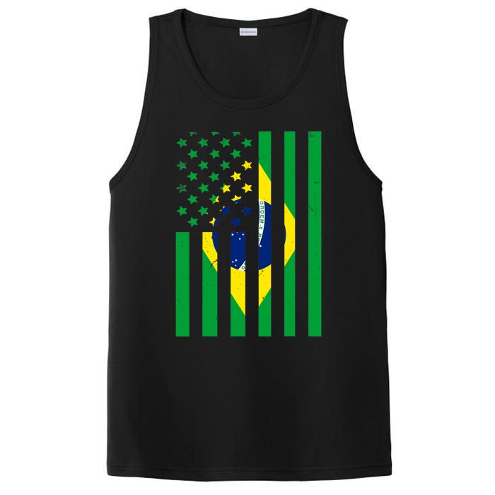 Brazil American USA Flag Brazilian Pride PosiCharge Competitor Tank