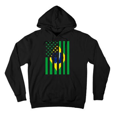 Brazil American USA Flag Brazilian Pride Tall Hoodie