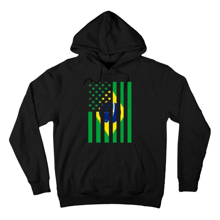 Brazil American USA Flag Brazilian Pride Tall Hoodie