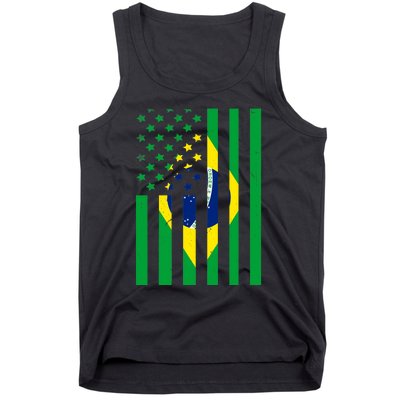 Brazil American USA Flag Brazilian Pride Tank Top