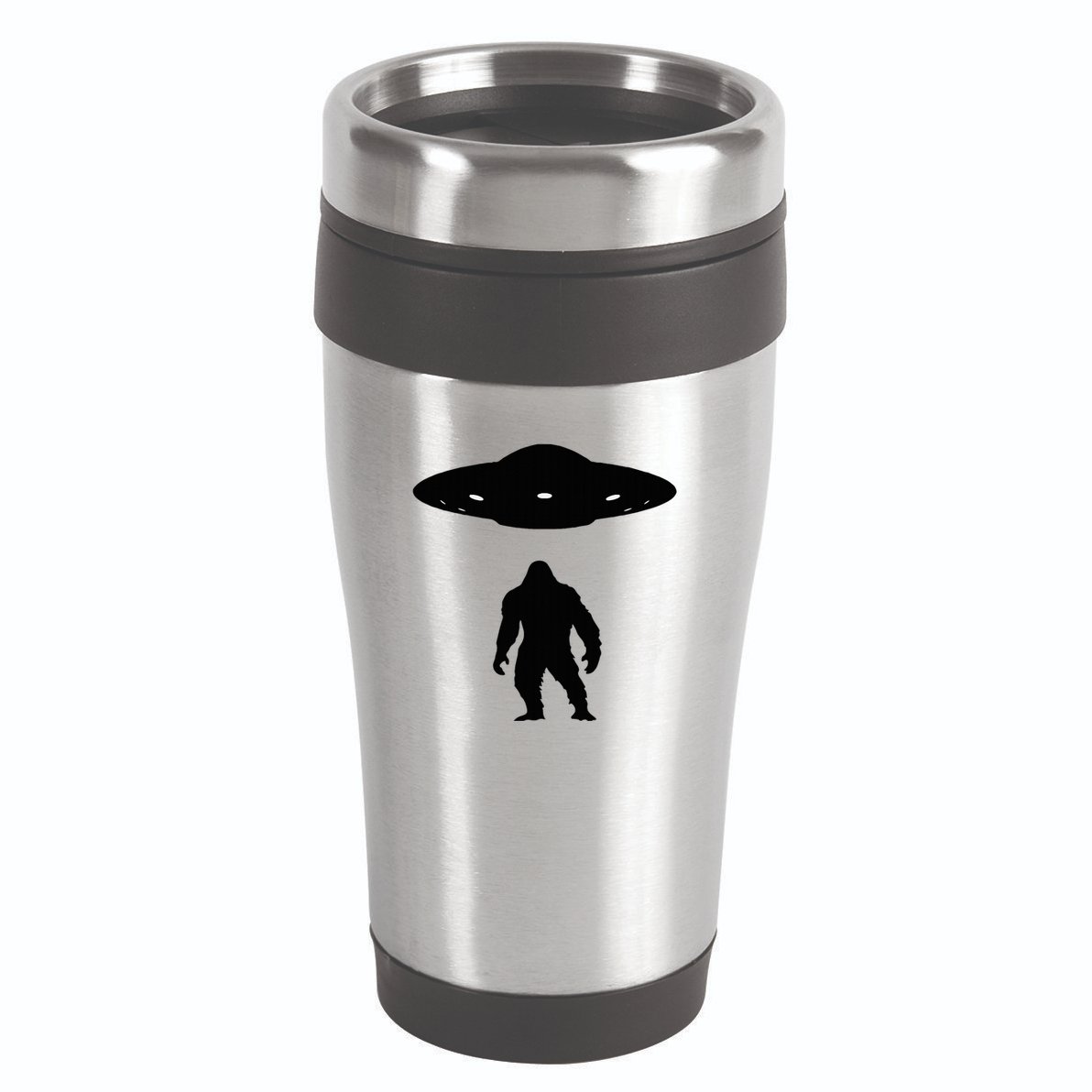 Bigfoot And Ufo Funny 16oz Travel Tumbler