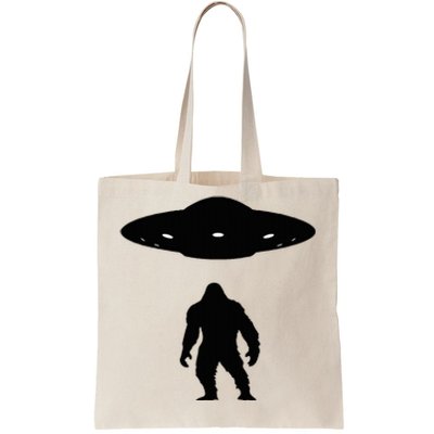 Bigfoot And Ufo Funny Tote Bag