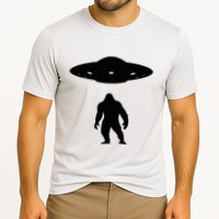 Bigfoot And Ufo Funny Cooling Performance Crew T-Shirt