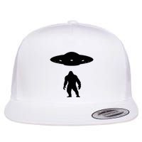 Bigfoot And Ufo Funny Flat Bill Trucker Hat