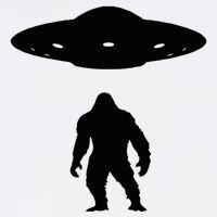 Bigfoot And Ufo Funny Flat Bill Trucker Hat