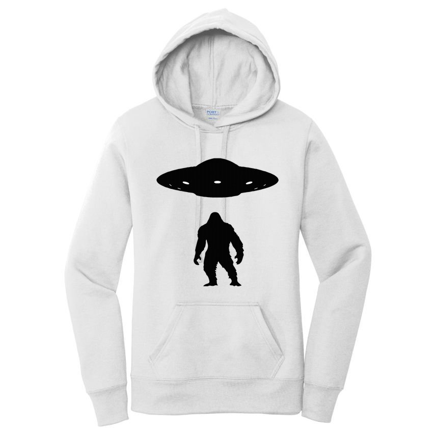 Bigfoot And Ufo Funny Women's Pullover Hoodie