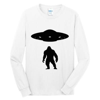 Bigfoot And Ufo Funny Tall Long Sleeve T-Shirt