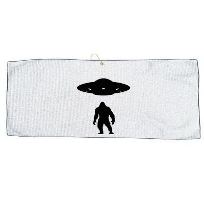 Bigfoot And Ufo Funny Large Microfiber Waffle Golf Towel