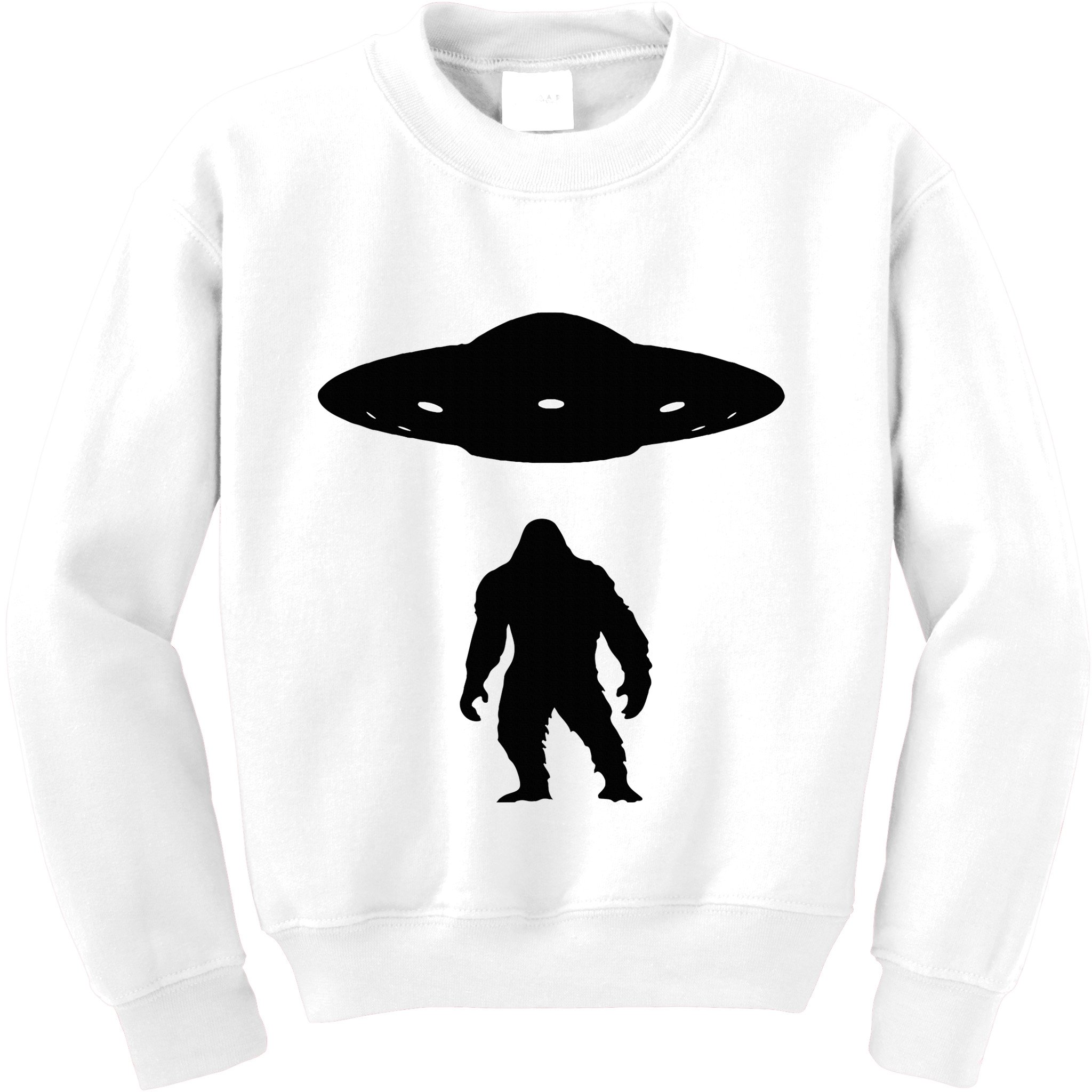 Bigfoot And Ufo Funny Kids Sweatshirt