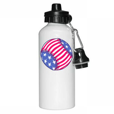 Baseball American USA Flag Softball for Girls  Aluminum Water Bottle 