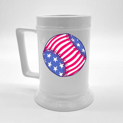 Baseball American USA Flag Softball for Girls  Beer Stein