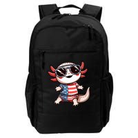 Beautiful Axolotl USA Flag Sunglasses 4th Of July Axolotl Backpack