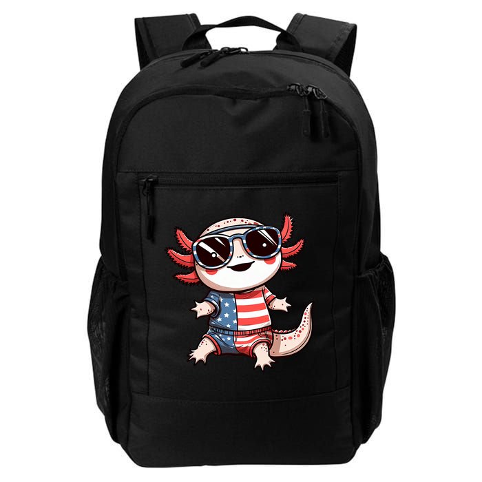 Beautiful Axolotl USA Flag Sunglasses 4th Of July Axolotl Backpack