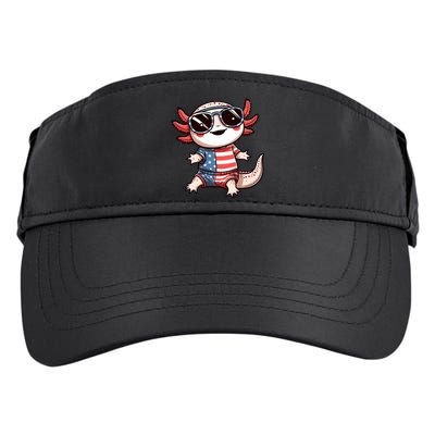 Beautiful Axolotl USA Flag Sunglasses 4th Of July Axolotl Adult Drive Performance Visor