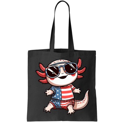 Beautiful Axolotl USA Flag Sunglasses 4th Of July Axolotl Bag