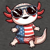 Beautiful Axolotl USA Flag Sunglasses 4th Of July Axolotl Vector Backpack