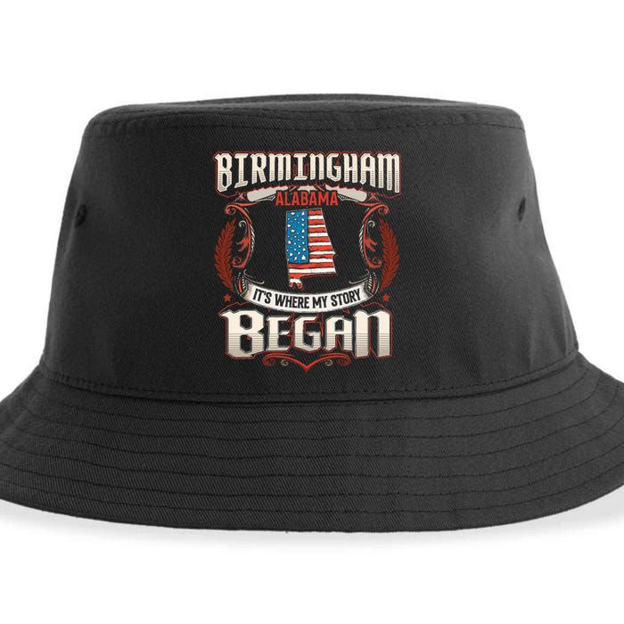 Birmingham Alabama Usa Flag 4th Of July Sustainable Bucket Hat