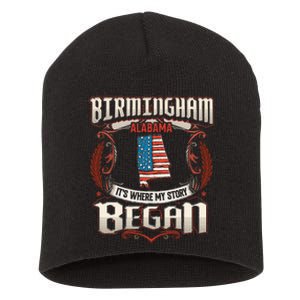 Birmingham Alabama Usa Flag 4th Of July Short Acrylic Beanie