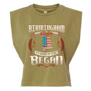 Birmingham Alabama Usa Flag 4th Of July Garment-Dyed Women's Muscle Tee