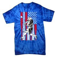 Baseball American Usa Flag Dad Papa Fathers Day Son Gift Tie-Dye T-Shirt