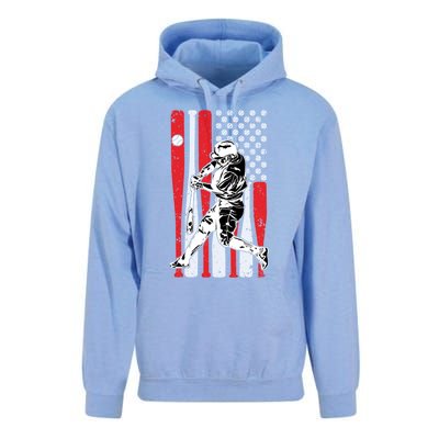 Baseball American Usa Flag Dad Papa Fathers Day Son Gift Unisex Surf Hoodie