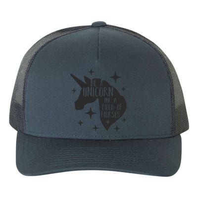 Be A Unicorn In A Field Of Horses Funny Yupoong Adult 5-Panel Trucker Hat