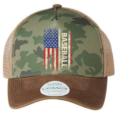 Baseball American Us Flag Vintage 4th Of July Legacy Tie Dye Trucker Hat