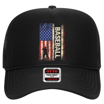 Baseball American Us Flag Vintage 4th Of July Trucker Hat