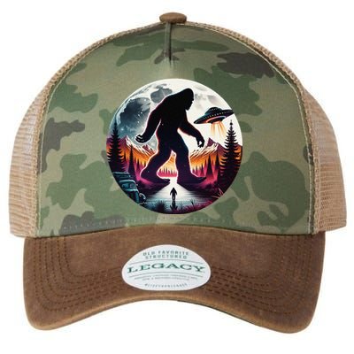 Bigfoot Alien Ufo Encounter Legacy Tie Dye Trucker Hat