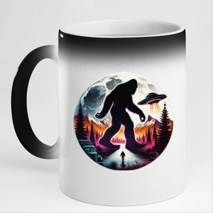 Bigfoot Alien Ufo Encounter 11oz Black Color Changing Mug