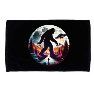 Bigfoot Alien Ufo Encounter Microfiber Hand Towel