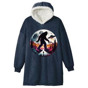 Bigfoot Alien Ufo Encounter Hooded Wearable Blanket