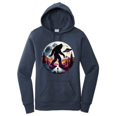 Bigfoot Alien Ufo Encounter Women's Pullover Hoodie