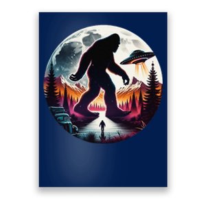 Bigfoot Alien Ufo Encounter Poster