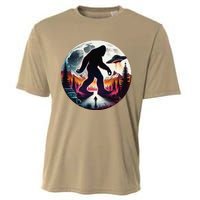 Bigfoot Alien Ufo Encounter Cooling Performance Crew T-Shirt