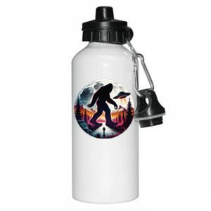 Bigfoot Alien Ufo Encounter Aluminum Water Bottle