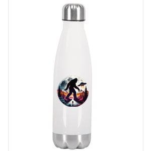 Bigfoot Alien Ufo Encounter Stainless Steel Insulated Water Bottle