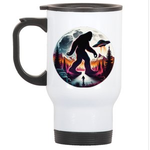 Bigfoot Alien Ufo Encounter Stainless Steel Travel Mug