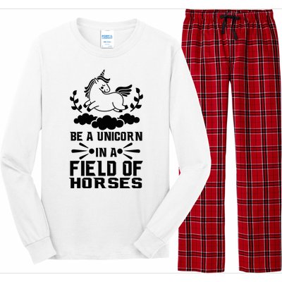 Be A Unicorn In A Field Full Of Horses Long Sleeve Pajama Set