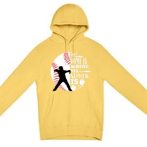 Baseball Aunt Uncle Funny Gift Player Catcher Nephew Biggest Fan Gift Premium Pullover Hoodie