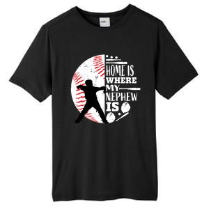 Baseball Aunt Uncle Funny Gift Player Catcher Nephew Biggest Fan Gift Tall Fusion ChromaSoft Performance T-Shirt