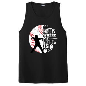 Baseball Aunt Uncle Funny Gift Player Catcher Nephew Biggest Fan Gift PosiCharge Competitor Tank