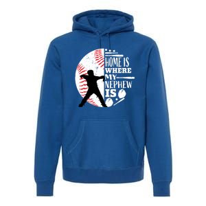 Baseball Aunt Uncle Funny Gift Player Catcher Nephew Biggest Fan Gift Premium Hoodie