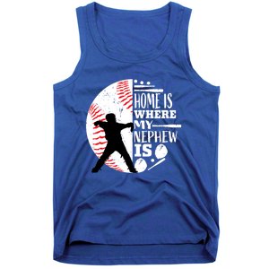 Baseball Aunt Uncle Funny Gift Player Catcher Nephew Biggest Fan Gift Tank Top