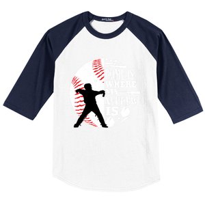 Baseball Aunt Uncle Funny Gift Player Catcher Nephew Biggest Fan Gift Baseball Sleeve Shirt