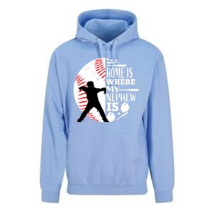 Baseball Aunt Uncle Funny Gift Player Catcher Nephew Biggest Fan Gift Unisex Surf Hoodie