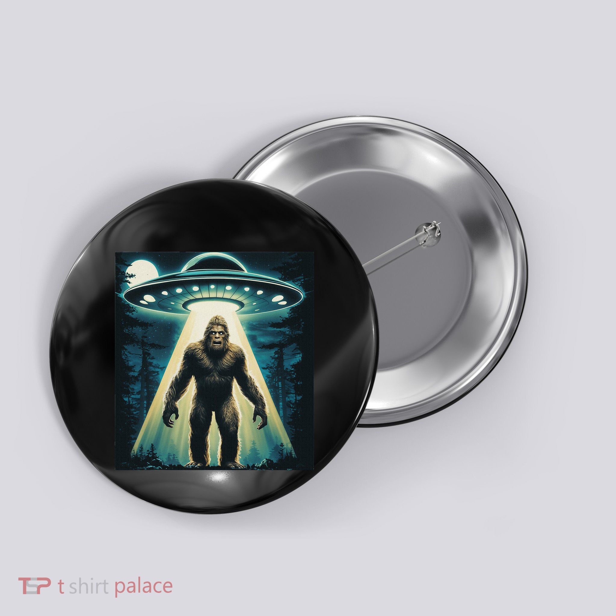 Bigfoot And Ufo Button