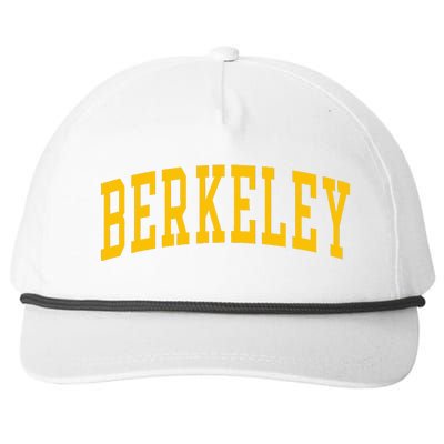 Berkeley Arched Varsity Text Yellow Snapback Five-Panel Rope Hat