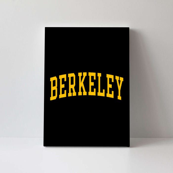 Berkeley Arched Varsity Text Yellow Canvas